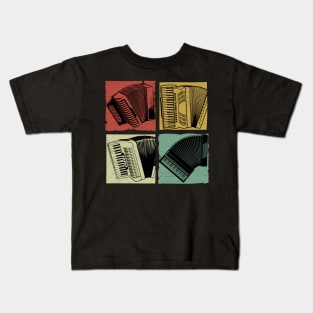 Vintage accordion design Kids T-Shirt